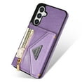 thumbnail image 4 of ELEHOLD Crossbody Leather Wallet Case for Samsung Galaxy S24 Credit Card Slots Zipper Pocket Kickstand Function Shockproof Purse Case with Adjustable Shoulder Strap for Samsung S24,Purple, 4 of 7