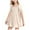 Beige, variant on vigerkar Little Girls Kids Summer Chiffon Ruffle Mini Dress Square Neck Lantern Sleeve Short Dress Tulle Smocked (Beige, 7-8 Years)