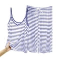 thumbnail image 5 of SROBPTY Womens Pajama Set Print Crew Neck Sleeveless Tops Sleepwear Shorts, 5 of 5