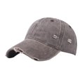 thumbnail image 1 of GDREDA Sun Hats for Women Wash To Do Old Hole Baseball Cap Outdoor Matching Personality Light Plate Solid Color Cap，Coffee, 1 of 2