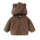 thumbnail image 1 of Gibobby Chamarra niñoAbrigo con capucha de lana borrosa para bebé, chaqueta acolchada de algodón para invierno, otoño e invierno, Top cálido para niños y(Marrón, 4-5 Años), 1 of 3