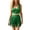 Green, variant on Dress for Women Western Faux Leather Two Piece Set Sleeveless V Neck Zip Crop Top Tassel Fringe Skort Stretch Vintage Matt High Waist Cowgirl Outfit Music Festival Concert Beach Party Vacation