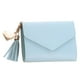 thumbnail image 1 of Cartera pequeña para mujer, delgada, de piel sintética, con tarjetero, color azul, 1 of 5