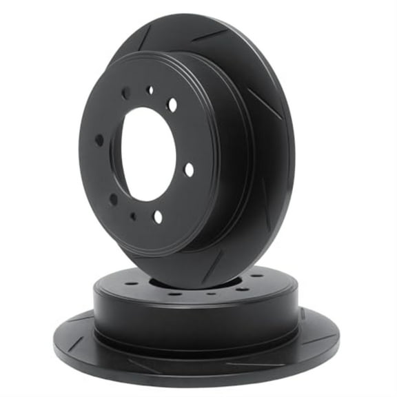 R1 Concepts Slotted Black Disc Brake Rotor Set WCPN1-37009