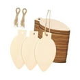 thumbnail image 4 of FVDPWYE 50 Pieces Unfinished Hanging Wood Sign Blank DIY Crafts Ornament Wood Slices for, 4 of 9