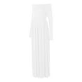 thumbnail image 3 of Adeawade Winter Dresses For Women Maternity Feeding Dress Off Shoulder Supplier Maternity Dress Mesh Long Sleeves Trailing Photoshoot Dress Fashion Maternity Clothes White L, 3 of 6