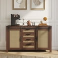 thumbnail image 6 of YODOLLA 55" Storage Cabinet with Storage, Modern TV Sideboard Buffet Accent Cabinet for Living Room in Brown, 6 of 7