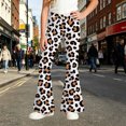 thumbnail image 6 of Kids Girls School Uniform Flare Pants Dress Bottoms Leopard Lightweight Kids Pants Girls Trousers 5-6T, 6 of 6
