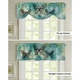 thumbnail image 2 of Butterfly Dots Gradient Window Curtain Living Room Kitchen Cabinet Tie-up Valance Curtain Rod Pocket Valance, 2 of 6