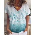 thumbnail image 1 of Nouveau T-Shirt à Manches Courtes à Imprimé Floral pour Femmes, 1 of 5