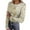 Khaki, variant on Ruimatai Women's Casual Long Sleeve Round Neck T-Shirt Top Stretchy Knit Ribbed Pullover Blouse Comfy Soft Basic Tee