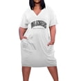 thumbnail image 3 of Sentmoon Cute Spring Dresses Short Sleeve with Print Breathable Wedding Dress Summer Cute Loose Fit Plus Size V Neck Spring Dresses for Women 2026 for Concert and Rave White XXXXXL, 3 of 6