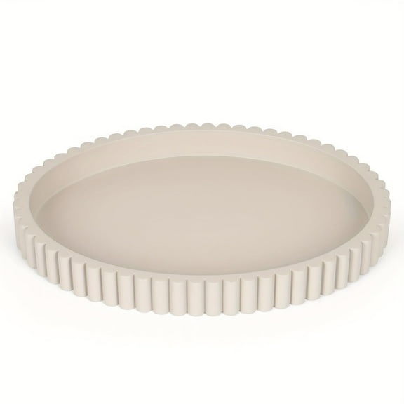 GYTY 1pc Elegant 11in Oval Coffee Table Tray- Modern Gray Centerpiece Tray for Home Decor, Stylish and Functional Decorative Tray for Coffee Tables