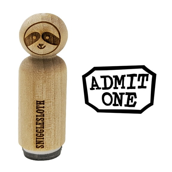 Admit One Movie Theater Ticket Rubber Stamp for Scrapbooking Crafting Stamping - Mini 1/2 Inch