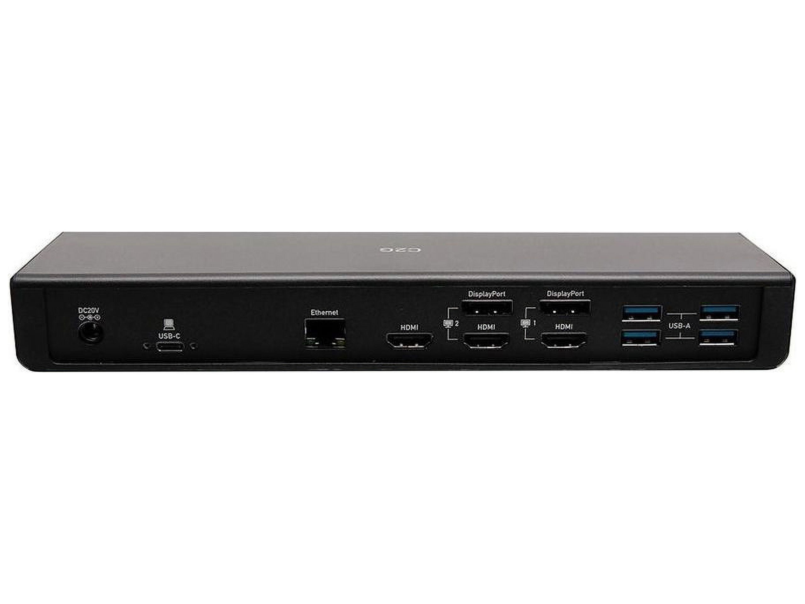 C2G Black C2G54535 USB-C 14-in-1 Triple Display Docking Station with HDMI, DisplayPort, Ethernet, USB, 3.5mm Audio and Power Delivery up to 85W - 4K 30Hz (TAA Compliant)