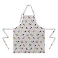 thumbnail image 2 of Gray Chicken Colorful Rooster Pattern Apron-Garden Aprons for Women with Pockets-Cotton Linen Waterproof Kitchen Cooking Gardening Aprons Adjustable for Kitchen,Cooking,BBQ and Salon 33x27 Inch, 2 of 7