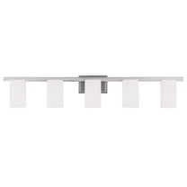 5 Light Bathroom Light in Contemporary Style 43.75 inches Wide By 7.5 inches High-Brushed Nickel Finish Bailey Street Home 218-Bel-1119502