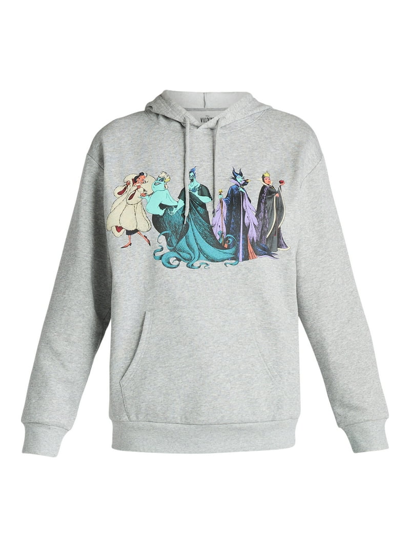 Disney Villains Women's Front Back Graphic Hoodie, Sizes XXS-XXL