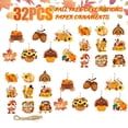 thumbnail image 3 of 32Pcs Fall Tree Decorations Ornaments  Happy Thanksgiving Day Hanging Decorations for Home Office Small Tree Decor with Turkey Pumpkin Maple Leaf Fall Acorn Autumn Party Supplies, 3 of 7