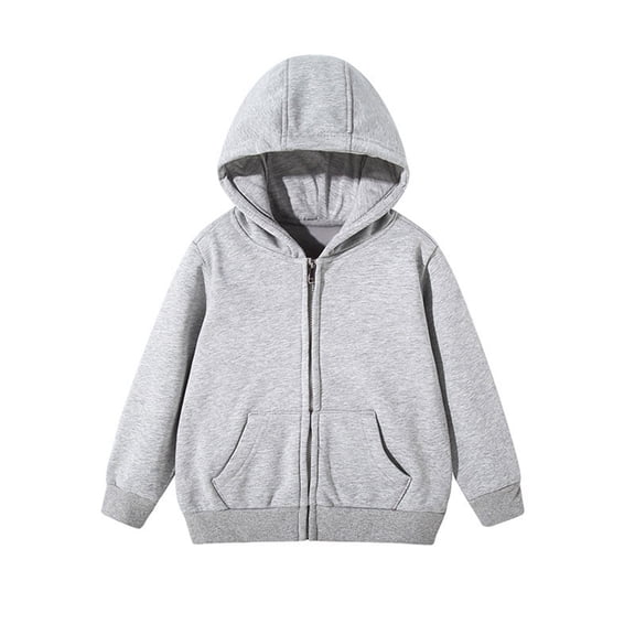 MUXiin Kids Girls Boys Zipper Long Sleeves Pullover Hoodie Sweatshirt Full Zip Hooded School Wear Jacket Sweat Hoodie Casual Heavyweight Thicken Jackets Coat Sweatshirts Fashion Children