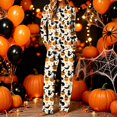 thumbnail image 2 of Women's Halloween Pajama Set Long Sleeve Pullover Top and Pants Pumpkin Ghost Print 2-Piece Sleepwear, 2 of 5