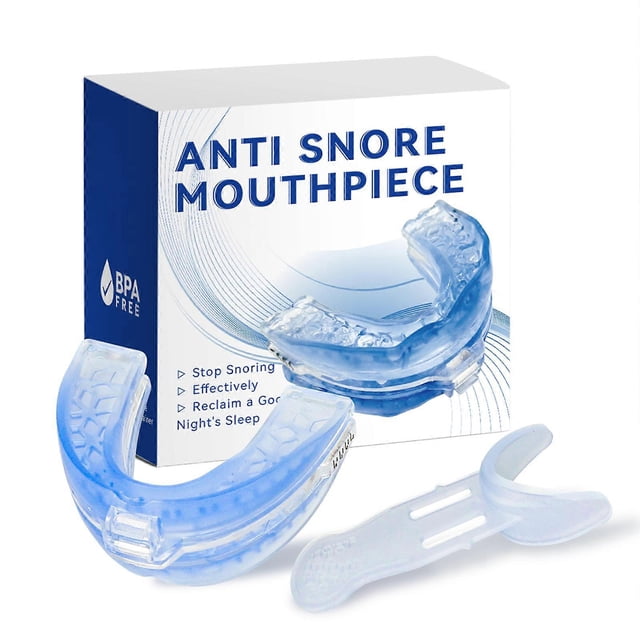 Anti-Snoring Mouthpiece, Anti-Snore Mouth Guard, Stop Snoring Aid Solution Adjustable Night Mouth Guard, Anti-Snoring Devices for Man Women