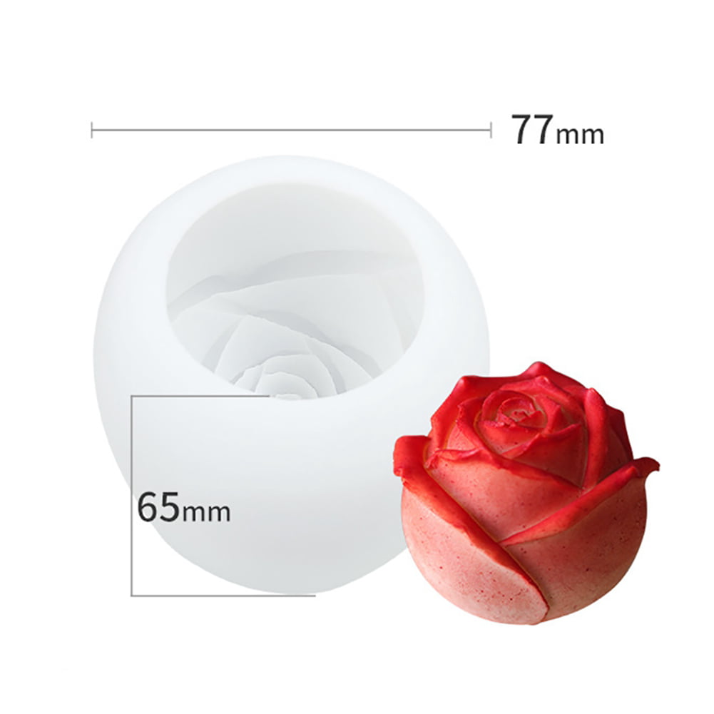 Best for Water Rose Ice Tray BPA-Free 4 Cells Rose Shape Ice Cube Mold Whiskey Covered Rose Ice Cube Moulds Ice Ball Maker Mold Cocktail and Other Drink