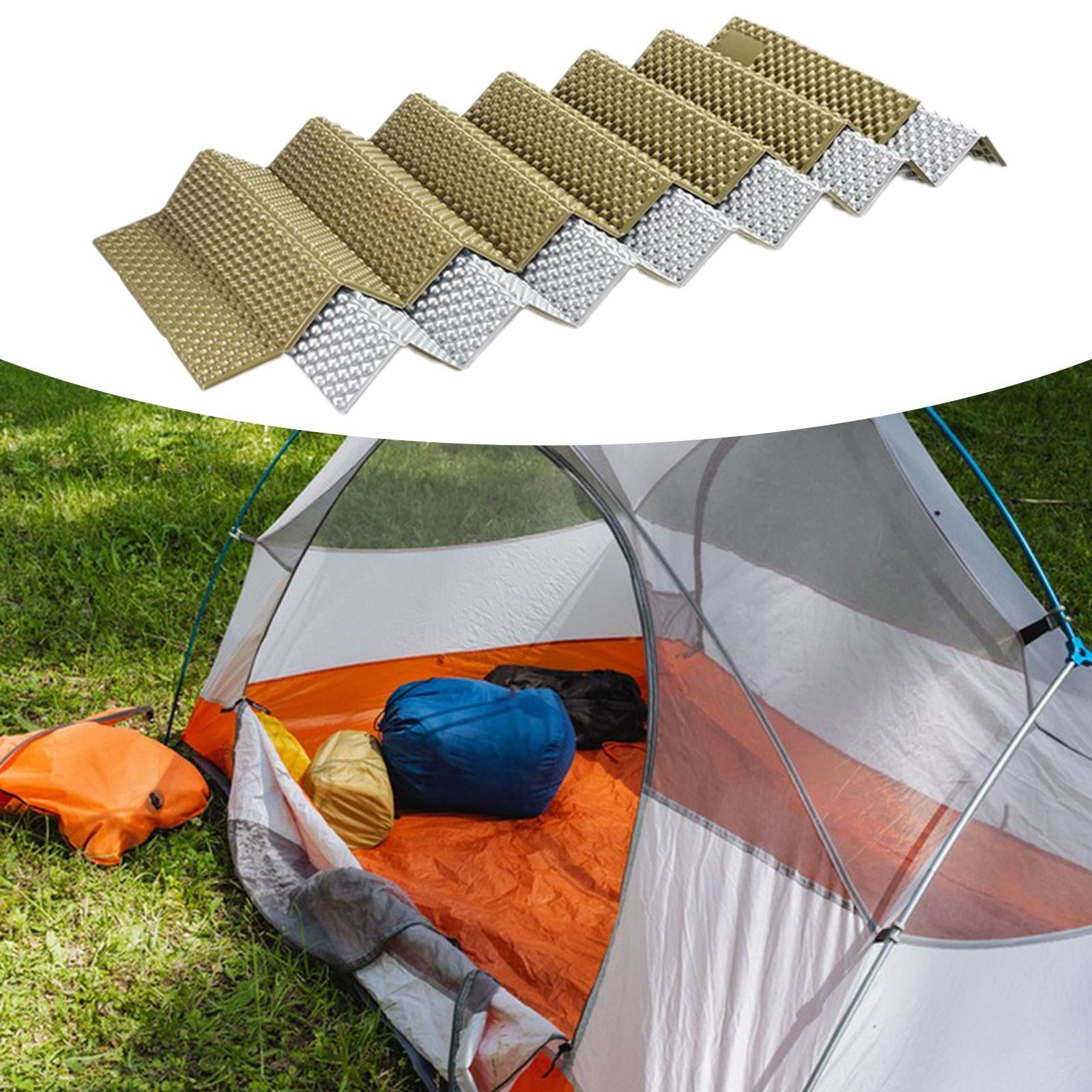 simhoa Camping Pad Mattress Indoor Yoga Mat Foldable Sleeping Pad for Backpacking Outdoor Activities Familys Friends Gatherings Tent Green