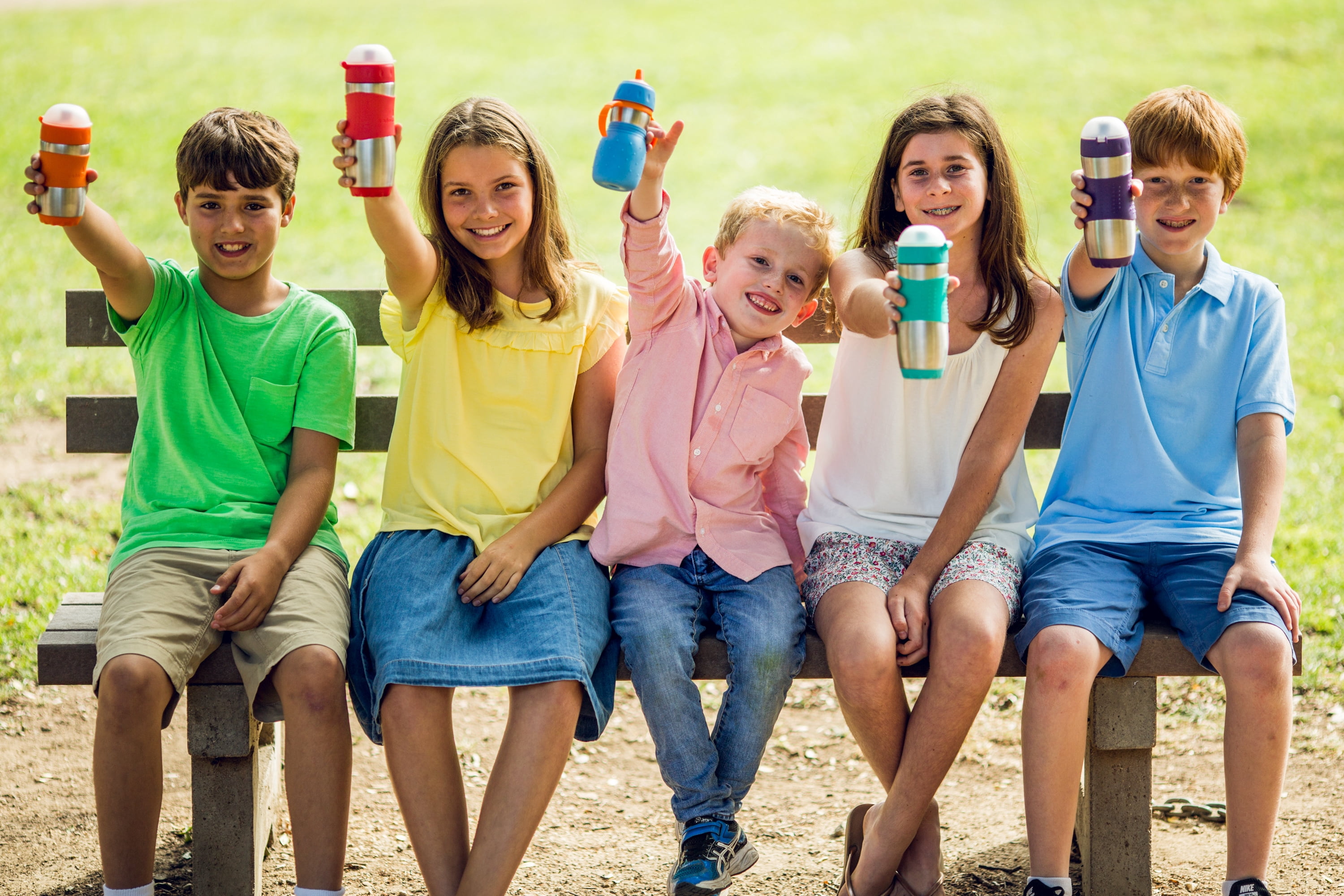 Kid Basix by New Wave Safe Sporter-Stainless Steel Lunch & Sport Water Bottle