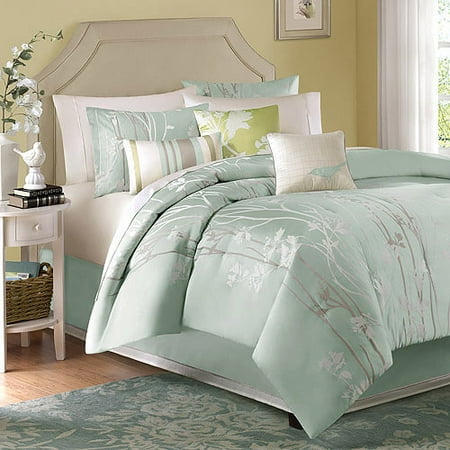 Photo 1 of Athena 7 Piece Jacquard Comforter Set - Green (King)