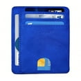 thumbnail image 1 of YOPTOP Slim Minimalist Front Pocket RFID Blocking Leather Wallets For Men And Women,Royal Blue, 1 of 7
