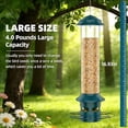 thumbnail image 6 of Metal Squirrel Proof Bird Feeders for Outdoors Hanging 4.0 LB Large Capacity,Easily Beat Squirrels,Easy to Clean and Fill,Waterproof,Attracting Finch,Cardinal,Chickadee,Christmas Birds Gifts, 6 of 6