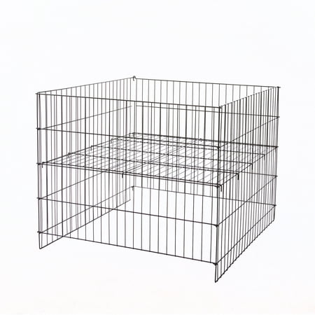 36 in. Square Black Economy Dump Bin (Pack of 1)
