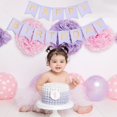 thumbnail image 4 of Banderín de cumpleaños Hirbisnis lavanda Happy Birthday, 13 unidades, 4 of 8