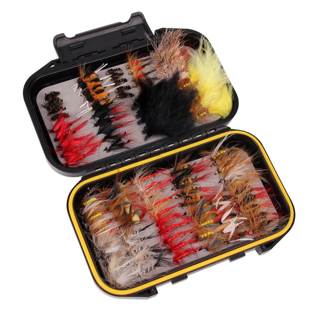 Fly Fishing Hook Trout Bass Fishing Bait 40pcs/72pcs/100pcs/120pcs Dry/Wet Flie