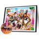 thumbnail image 2 of 5D bricolaje completo taladro diamante pintura perros cruz puntada bordado mosaico kits Likrtyny decoración de arte, 2 of 9