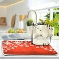 thumbnail image 5 of SKYSONIC Christmas Dish Drying Mat for Kitchen Counter,Snowflake Santa Xmas Tree Ultra Absorbent Reversible Microfiber Dishes Drying Rack Pad Heat-resistant Mats 16x18in, 5 of 7
