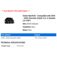 thumbnail image 2 of Intake Manifold - Compatible with 2005 - 2006 Chevy Cobalt 2.2L 4-Cylinder L61 VIN F, 2 of 2