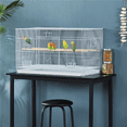 thumbnail image 2 of Yaheetech Flight Cage with Slide-out Tray & Wood Perches for Small birds, White, 2 of 8