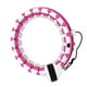 thumbnail image 2 of Aro de fitness ponderado para adultos, aro de ejercicio inteligente, masaje circular ajustable 2 en 1 con equipo de fitness de 24 nudos desmontables Rosado Macarena Aro ponderado inteligente, 2 of 8