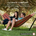 thumbnail image 4 of Best Choice Products 2-Person Brazilian-Style Cotton Double Hammock with Stand Set w/ Carrying Bag - Aster, 4 of 7