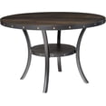 thumbnail image 2 of New Classic Furniture Crispin 48" Round Melamine Wood Dining Table in Gray, 2 of 7