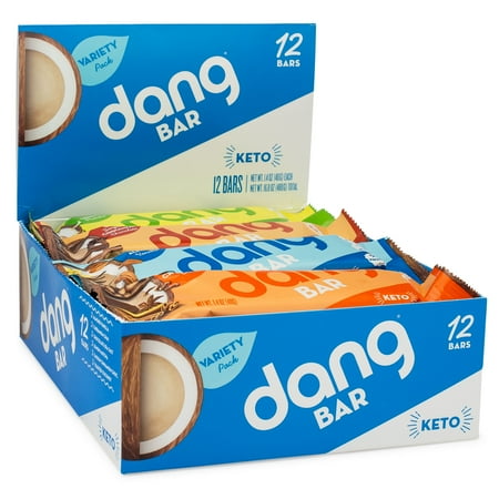 Dang Bar, 6 Flavor Variety Pack, Keto, Low Sugar, Plant Based, Gluten Free, 1.4 Oz, 12 Ct