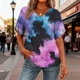thumbnail image 7 of ATENAR Womens Shirts Loose Summer Tops for Women Short Sleeve Tee Purple 2XL, 7 of 7