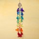 thumbnail image 3 of Atrapasueños arcoiris largo 7 chakras Piña rosa - Atrapasueños indio hecho a mano en cuentas y plumas - Atrapasueños multicolor y artesanal, 3 of 5