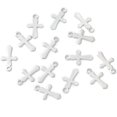 thumbnail image 3 of 50Pcs 304 Stainless Steel Tiny Charms Coherent Light Cut Metal Charms Pendant Stainless Steel Color Pendant Decoration for Necklace Bracelet Jewelry Making 11.5x7x0.5mm Hole: 1mm, 3 of 3