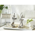 thumbnail image 3 of 4"W, 11"H Silver Porcelain Dancer Sculpture, by DecMode (2 Count), 3 of 9