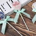 thumbnail image 2 of 50 Pack Light Green Satin Ribbon Twist Tie Bows for Treat and Gift Bags, Bakery Candy Bags and Package Decorating Ribbon Bow, Bowknot for Gifts, 2 of 13