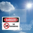 thumbnail image 6 of No Swimming OSHA Danger Aluminum Sign 18 Inch x 12 Inch - 5 Pack, 6 of 8