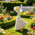 thumbnail image 6 of HWRETIE Yard Outdoor Cement Figurine Bumblebee Top Hat and Tulle Skirt Set Porch Gooses Costume Decorative Outfit, 6 of 6